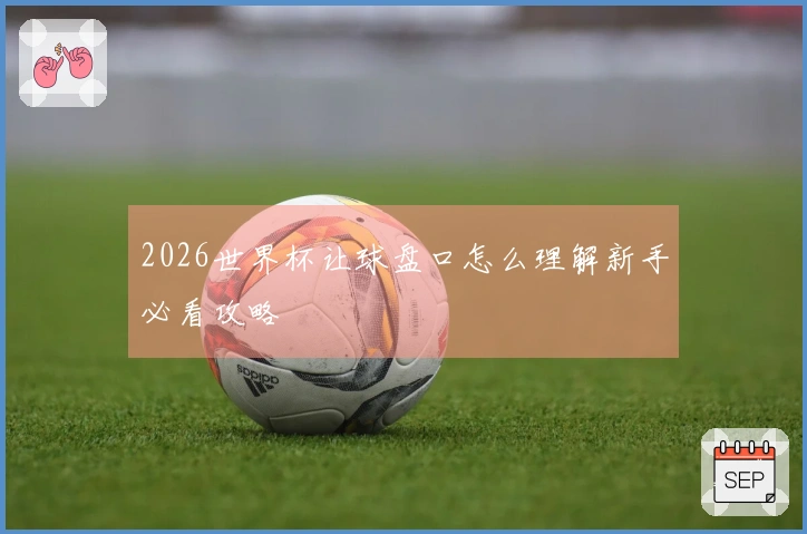 2026世界杯让球盘口怎么理解新手必看攻略
